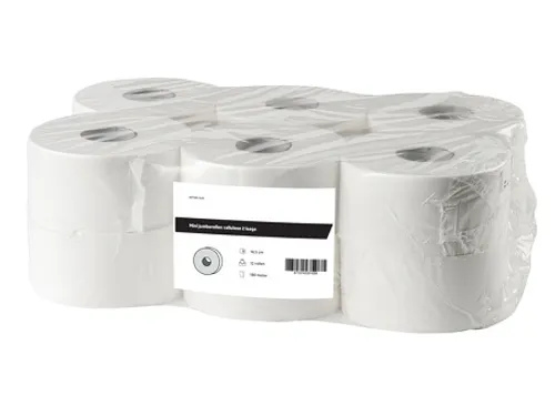 Toiletpapier Mini jumborollen cellulose 2-laags Wit FSC