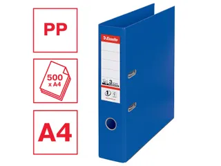 Ordner Esselte No.1 72mm PP 30% gerecycled folie Multipack blauw 5 stu - 5
