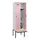 locker met bank,HxBxD 2120x600x815mm,2vak,vak B 300mm,draaigrendel