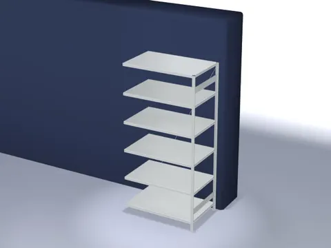 systeemstelling,aanbouwveld,HxBxD 2500x1310x835mm,vakl. 190kg