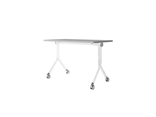 Opklapbare tafel Rocada Elva 120x60cm verrijdbaar wit/grijs