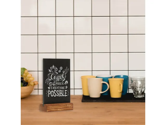 Krijtbord Europel tafelmodel A6 staand natural