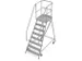 bordestrap,verrijdbaar,bordes H 1,95m,8treden,aluminium,4zwenkwielen
