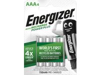 Energizer Batterij Power Plus AAA Oplaadbaar, Blister Van 4 stuks