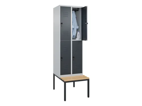 Dubbeldekse dekenkist,HxBxD 2120x600x815mm,2x2vak.,vak B 300mm