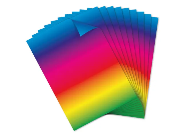 Regenboogpapier Kangaro 22x32 cm, tweezijdig bedrukt, 10 vel, 200 gram