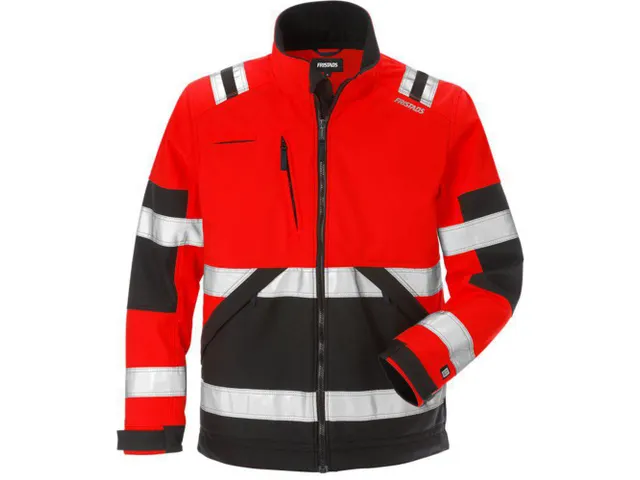 Fristads 125024 softshell, rood/zwart, maat XS, per stuk