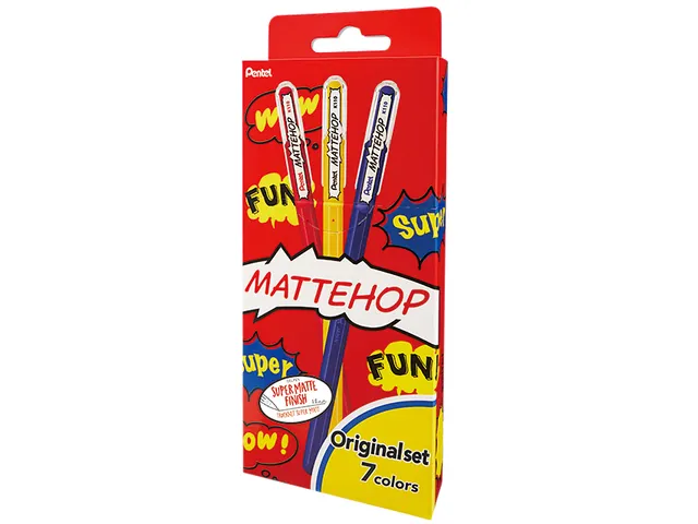 Gelschrijver Pentel K110 Mattehop Fun Original medium assorti blister