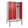 locker met bank,HxBxD 2120x1200x815mm,3vak,vak B 400mm,draaigrendel