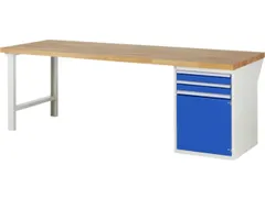 établi HxlxP 890x2500x900mm plateau hêtre force 750kg