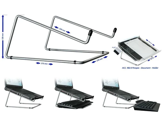 Laptopstandaard R-Go Steel Office Zilver voor laptops 10-22 inch