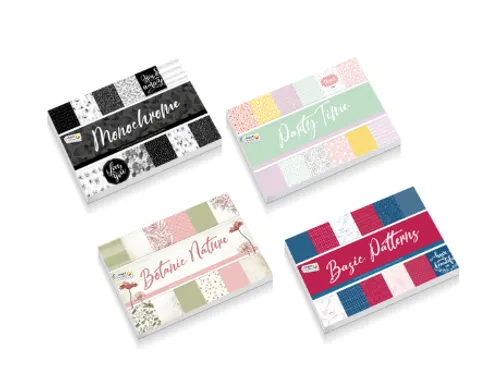 Designboek Craft 4x assorti 11.5x16.5cm 24 vel