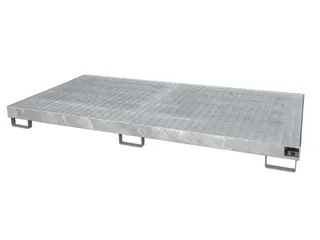 stellingopvangbak,opvangvol. 240l,HxBxD 210x2650x1300mm,m. rooster - 2