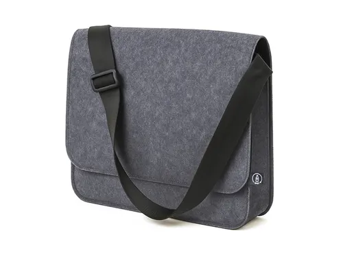 Laptoptas Messenger RPET donker grijs 36x27x8cm