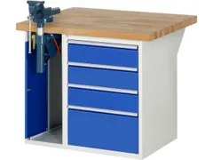 werkbank,HxBxD 890x1000x900mm,beukblad,draagverm. 750kg,2containers