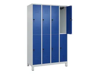 dubbeldekse locker,HxBxD 1950x1200x500mm,4x2vak.,vak B 300mm - 2