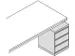 soubassement de tiroir,p. table d'emballage,HxlxP 785x353x600mm