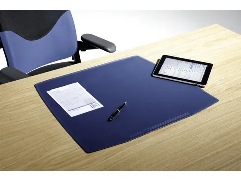Schrijfonderlegger Zonder Afdekvel 65x52cm Blauw Kunststof