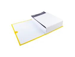 Map uitrekbare rug balacronkaft en Klittenband Geel 24x32cm A4