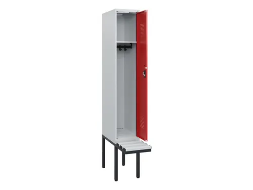 locker met bank,HxBxD 1950x300x815mm,1vak,vak B 300mm,cilinderslot