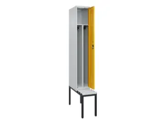 locker met bank,voor scheiding van kleding,HxBxD 2120x300x815mm,1vak