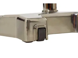 stasteun kantelbaar zitting zwart PU 700-880mm frame gepolijst - 4
