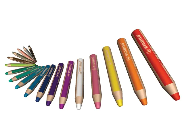 Kleurpotloden STABILO 880 woody 3 in 1 assorti etui à 6 stuks
