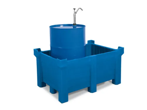 stapelbak,HxLxB 600x800x1200mm,300l,PE,blauw,Wanden gesloten
