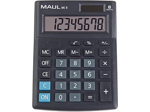bureaurekenmachine MC 8, zwart