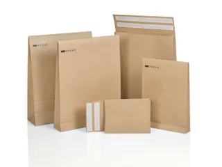 E-Commerce envelop IEZZY 350x450x80+100mm retoursluiting bruin 200st - 3