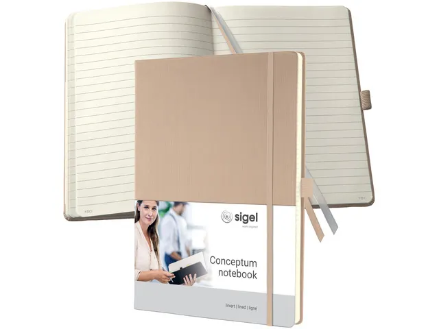 Carnet Conceptum HC beige, A4, 194 pgs, ligné 80gr