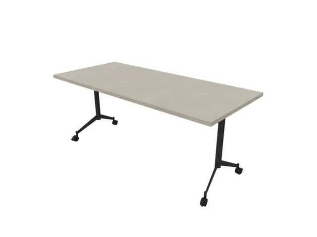 klaptafel,HxBxD 750x1800x700mm,hoekig,T-voet donkergrijs,ovale buis