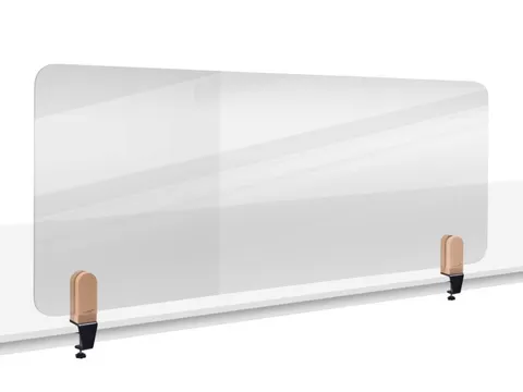 Bureauscherm Elements doorzichtig 60x160cm klemmen