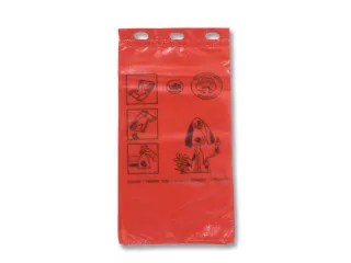 hondenpoepzakjes,dikte 15 µm,LxB 350x200mm,rood - 1