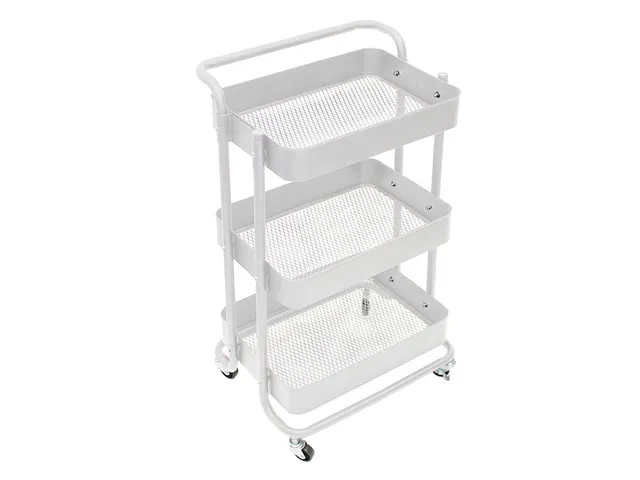 Keuken Trolley Metaal Wit 46x35x76.5 Cm