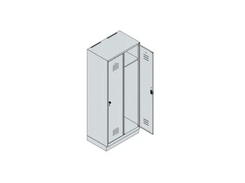 locker,HxBxD 1950x800x500mm,2vak,vak B 400mm,cil.-slot,sokkel