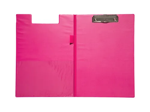 Klembordmap MAUL A4 staand met penlus PVC neon roze