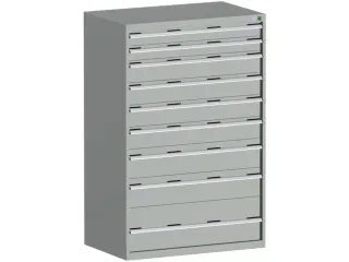 Ladekast 1600x1050x650mm 9laden 200kg Kleur Ral3004 - 2