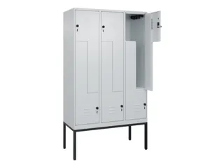 Z-garderobekast,HxBxD 2120x1200x500mm,vak B 200/400mm,draaigrendel - 2