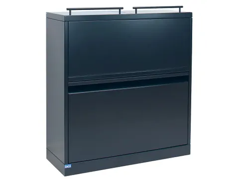 Bica 881 Afvalstation met deksel 80 Liter Zwart