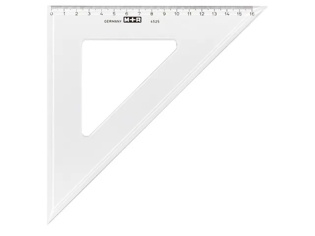 Driehoek Möbius & Ruppert 32cm 45gr Kunststof Transparant