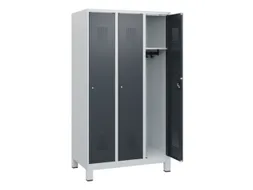 schoollocker,HxBxD 1630x900x500mm,3vak,vak B 300mm,cil.-slot,voeten