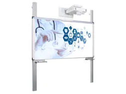 Projectiebord 126x231cm 16:9 kolom mat wit Extraflat finger touch