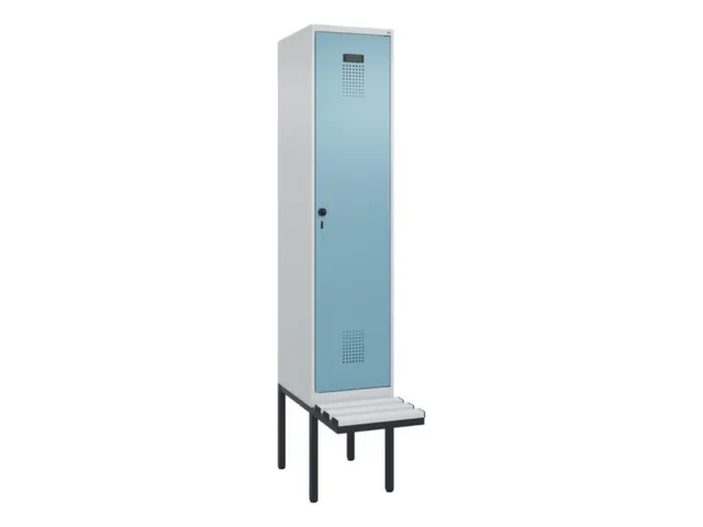 locker met bank,voor scheiding van kleding,HxBxD 2120x400x815mm,1vak