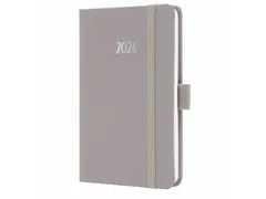 Weekagenda Feel A6 2026 (NL/FR/EN/DU) Pearl Grey Hardcover