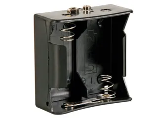 Batterijhouder Voor 2 x D-Cell (Voor Batterijclips) - 1