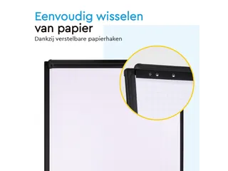 BRASQ Flipover Mobiel 70x100cm Magnetisch Zwart inclusief accessoires - 9