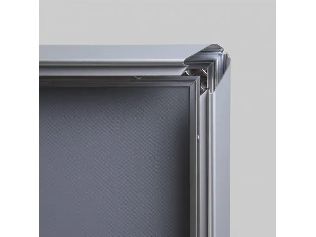 Cadre clipsable 70x100cm Coins biseautés 32mm Argent