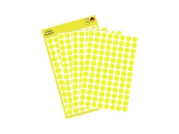 Etiket Avery Zweckform 3013 Rond Ø8mm Geel 416 Stuks