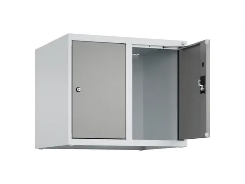 opzetkast,v. locker,2vak.,vak B 300mm,HxBxD 500x600x500mm,cilinderslot